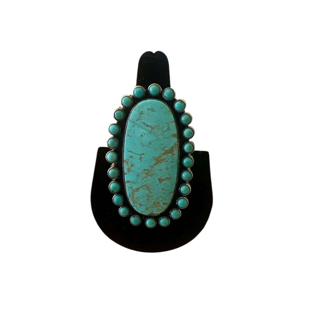 Turquoise Oval Statement Ring